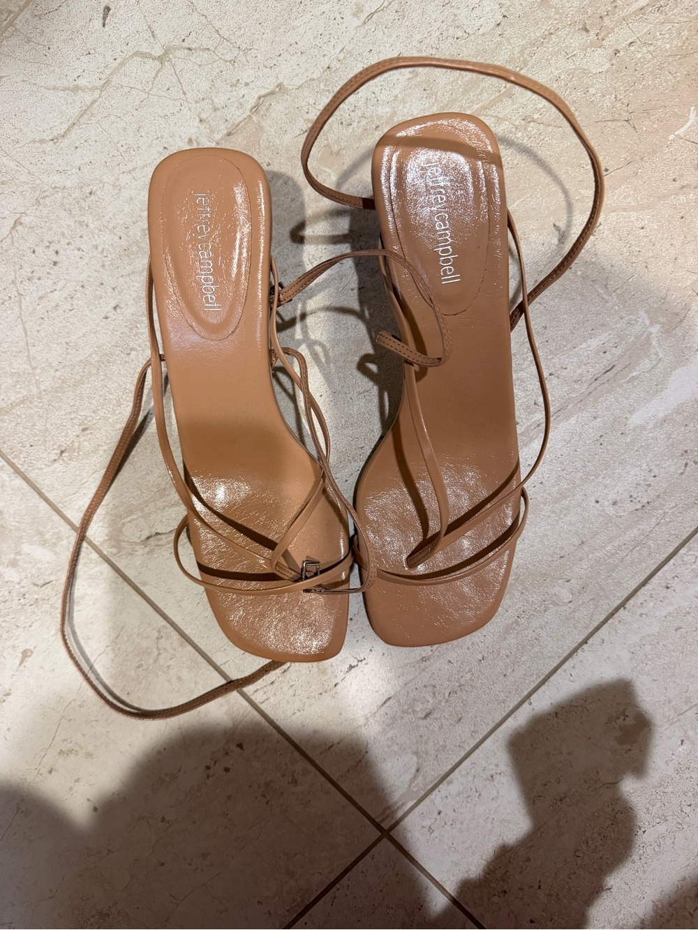 Jeffrey Campbell tan heels